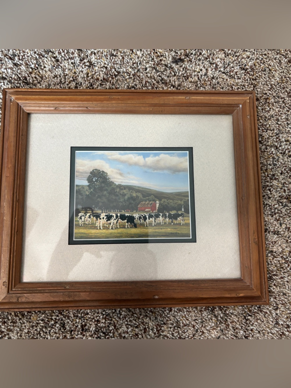 “One Summer Day” by Bonnie L Mohr frame cows in pasture picture